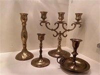 Vintage brass candleholders