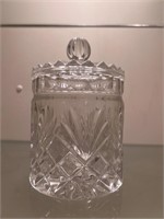 vintage Cherrywood Crystal Candy Jar