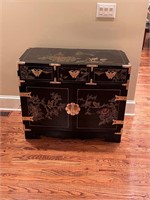 Chinoiserie Black Lacquered Cabinet