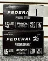 (40) Rounds of Federal .45acp HP.
