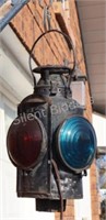 Antique Railroad Switch Lantern Lamp Glass