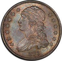 25C 1831 SMALL LETTERS. PCGS MS65+ CAC