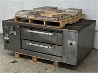 Unmarked Gas Dual Bay Pizza Oven w/ Stones