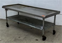 Rolling Stainless Work Table/Appliance Stand