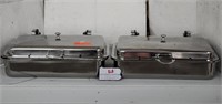 Pair of Lidded Chafing Dishes w/ a Pan