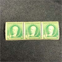 3 Vintage Unstruck US Stamps Gilbert Stuart