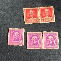Vintage Unstruck US Stamps Lot Emerson & Long