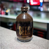 Pottery Beer bottle (stubby size) Hand painted