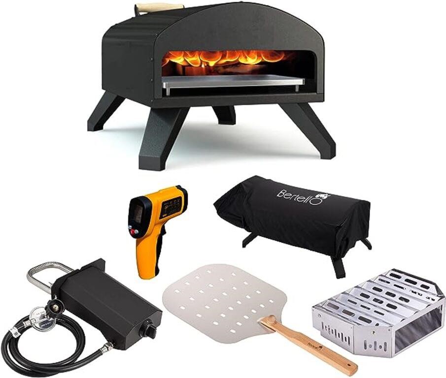 New Bertello Outdoor Pizza Oven Bundle-Gas