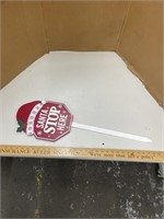 Santa stop here stake