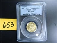 GOLD 1988-W Olympic, PCGS graded MS69