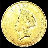 1855 Rare Gold Dollar CHOICE AU