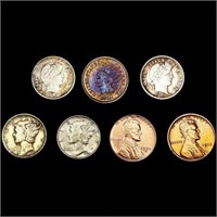 [7] Varied US Coinage (1881, 1902, 1903, 1914,