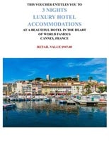CANNES, FRANCE 4 Days / 3 Nights Vacation Package