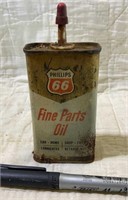 Vintage Phillips 66 Fine Parts Oil Tin