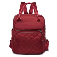Women's red fashionable crossbody faux plush bag