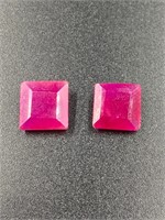 4.70 TCW Square Cut Red Beryl Bixbite Gemstones