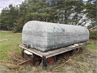 Fibreglass Tank on Homemade Trailer