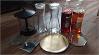 Lantern, glass jars, mirrors & more