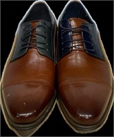 New—Carrucci Cap toe Leather Oxford Brown Shoes