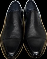 New—Corrente Black-Cap toe Loafer; Size 42 Shoes