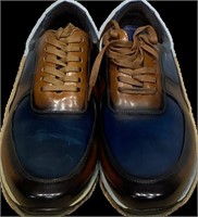 New Carrucci Mens Brown/ Navy Oxford Dress Shoes