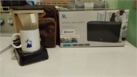 Bluetooth wireless audio system & old coffee pot