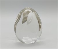 2.5 INCH CRYSTAL EGG SHAPED PAPER WEIGHT