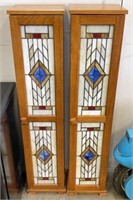 Cabinets with Faux Stained Glass Doors