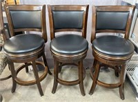 Wooden Swivel Seated Barstools