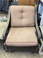 Wicker & Metal Frame Chair w/ Cushions