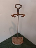 Antique Cast Iron Fireplace tool holder stand