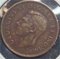 1945 Canadian penny