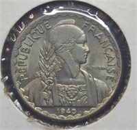 1940 French Indochina coin