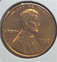 Uncirculated 1980 Lincoln penny