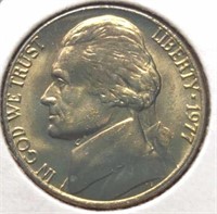 Uncirculated 1977 Jefferson nickel
