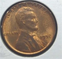 Uncirculated 1952 Lincoln wheat penny
