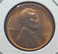 Uncirculated 1952-D Lincoln wheat penny
