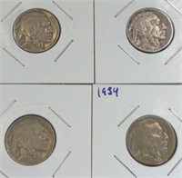 1930 1934 1935 1936 Buffalo nickel lot