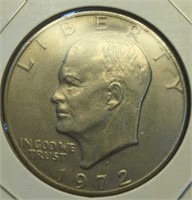 1972 d Eisenhower dollar coin