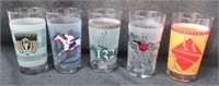 (5) Kentucky Derby glasses. Dates: 2004, 2005,