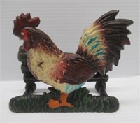 Vintage Cast Iron Rooster Napkin Holder.