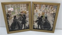 Vintage silhouette pictures. Measures: 8" H x 6"
