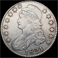 1821 Capped Bust Half Dollar NEARLY UNCIRCULATED