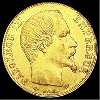 1858 France .1867oz Gold 20 Francs CHOICE BU
