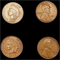 [4] Varied US Cents (1867, 1897, (2) 1924-D)