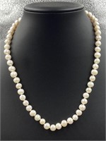 Japanese Akoya White Pearl Necklace/Earring Set
