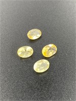 3.20 TCW Oval Cut Yellow Topaz Gems GIA