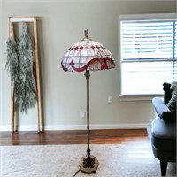 Antique Brass & Marble Floor Lamp