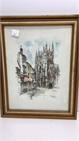 Cathedral ‘Canterbury’ print by Jan Korthals in